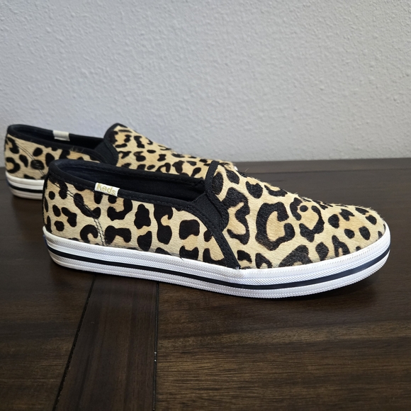 Keds & Kate Spade Leopard Print Slip-On Sneakers - Picture 1 of 4